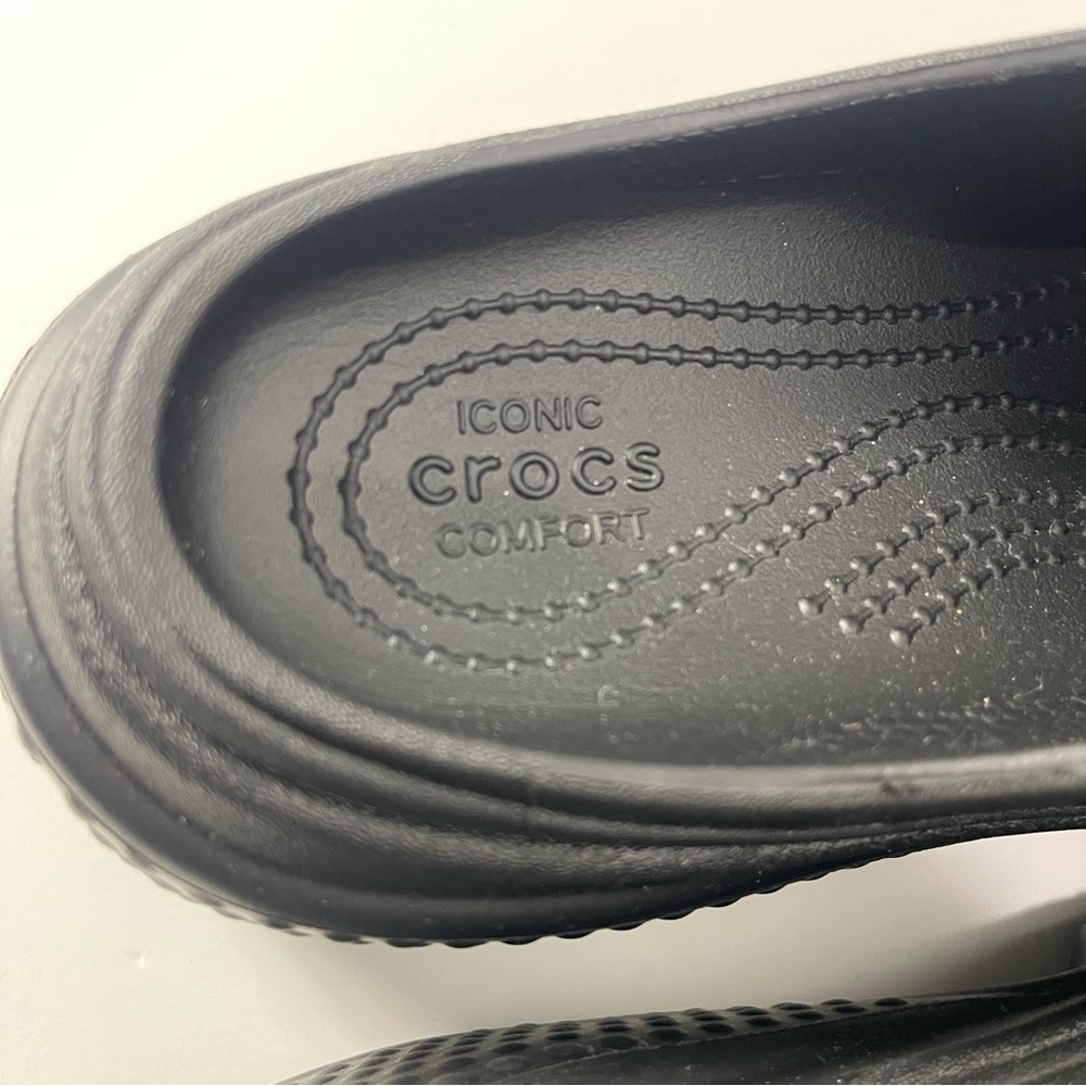 CROCS Stomp Leopard Loafer Platform Black Size 6 NEW - Picture 9 of 12